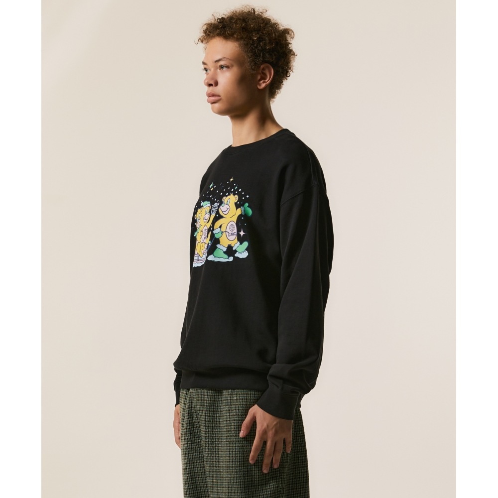 LMC SLEIGH RIDING BEARS スウェットシャツ ヘザーグレー LMC SLEIGH RIDING BEARS スウェットシャツ ヘザーグレー