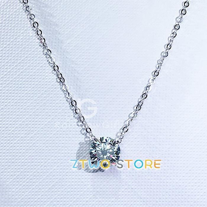 ネックレス レディース 1.0ct 一粒 CZダイヤ 1カラット シンプル 彼女 嫁 母 女性 誕生日プレゼント 20代30代40代50代 母の日ギフト