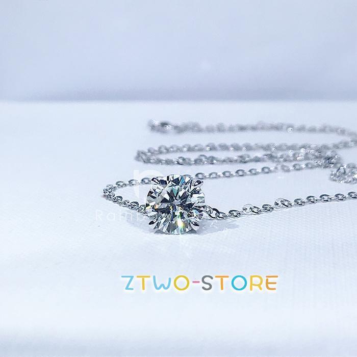 ネックレス レディース 1.0ct 一粒 CZダイヤ 1カラット シンプル 彼女 嫁 母 女性 誕生日プレゼント 20代30代40代50代 母の日ギフト