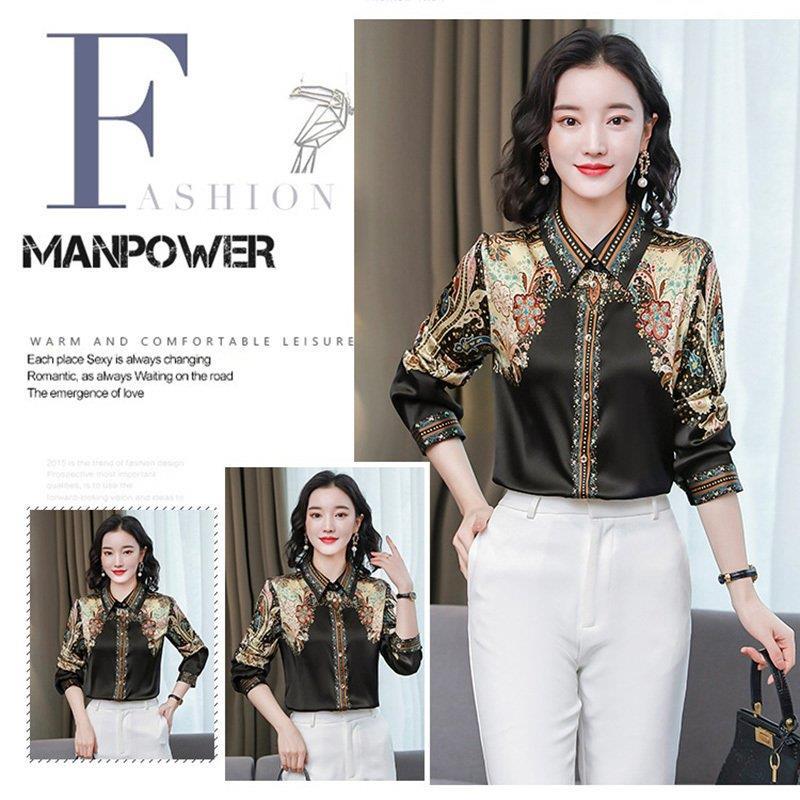 ブラウス レディース きれいめ 40代 春夏秋新作 オシャレシフォンブラウス 花柄シャツ パフスリーブ 長袖トップス 大人 通勤OL ゆったり シャツ30代 50代 バレンタイン 2023 プレゼント