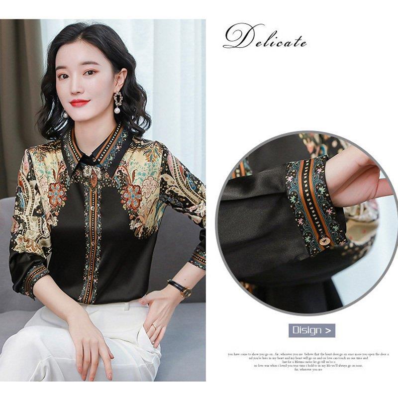 ブラウス レディース きれいめ 40代 春夏秋新作 オシャレシフォンブラウス 花柄シャツ パフスリーブ 長袖トップス 大人 通勤OL ゆったり シャツ30代 50代 バレンタイン 2023 プレゼント