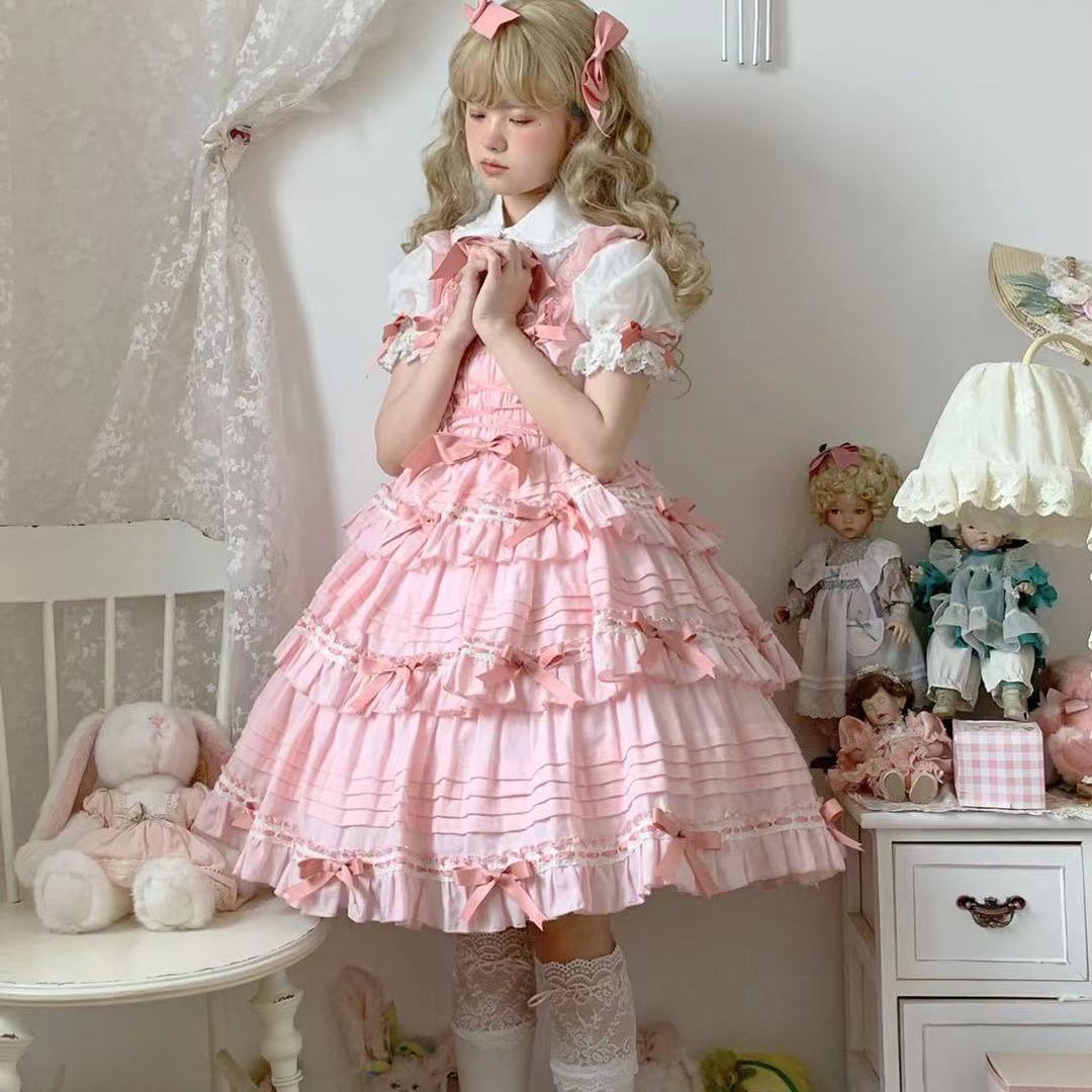 Lolitaオリジナルスカート撞色プリンセススカートワンピース二次元文化祭メイド服 Lolitaオリジナルスカート撞色プリンセススカートワンピース二次元文化祭メイド服