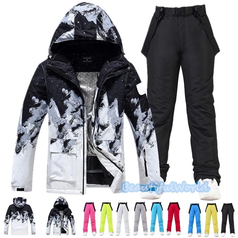スノーボードウェア上下セットスキーウェアメンズレディースセットアップ男女兼用スノボウェアスノーボードジャケットパンツ撥水防風保温雪遊び暖かいH73 スノーボードウェア上下セットスキーウェアメンズレディースセットアップ男女兼用スノボウェアスノーボードジャケットパンツ撥水防風保温雪遊び暖かいH73