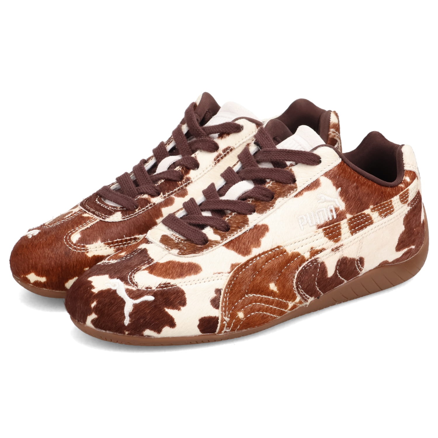 スニーカー スピードキャット カウ レディース ブラウン 406141 スニーカー スピードキャット カウ レディース ブラウン 406141