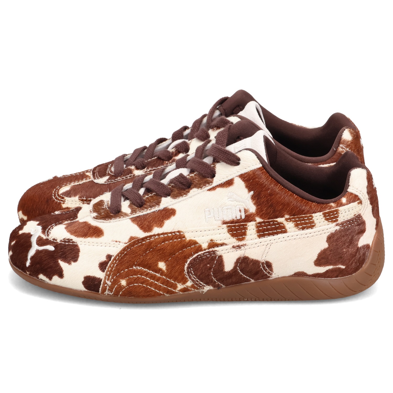 スニーカー スピードキャット カウ レディース ブラウン 406141 スニーカー スピードキャット カウ レディース ブラウン 406141