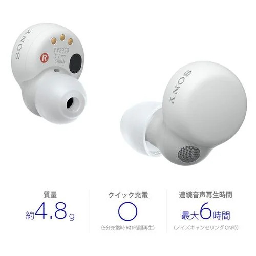 【推奨品】ソニー WF-LS900N WC ワイヤレスノイズキャンセリングステレオヘッドセット LinkBuds S ホワイト