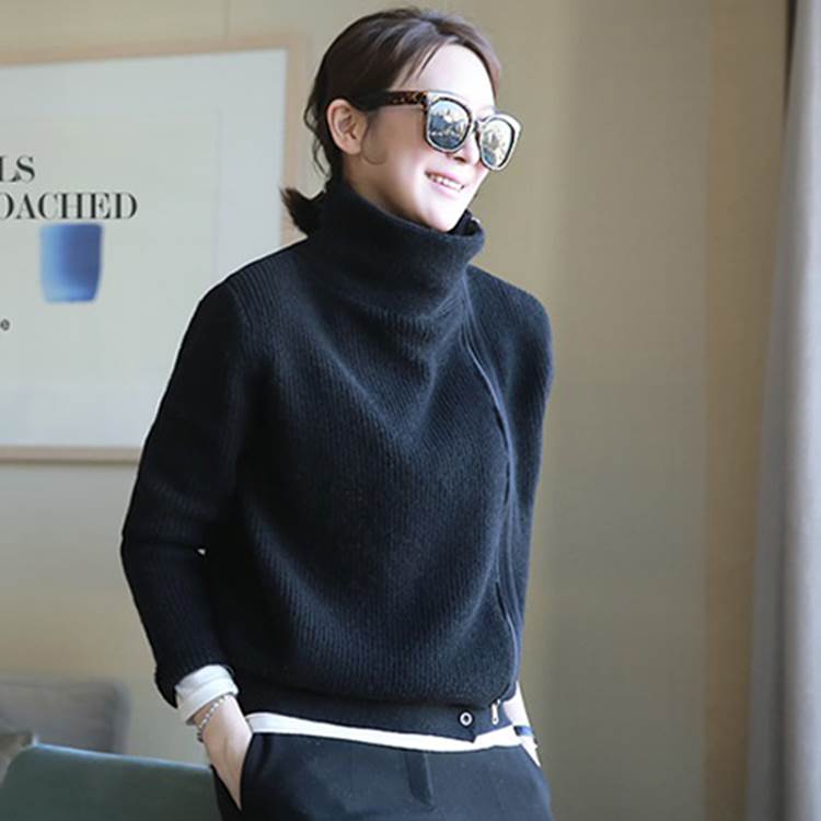 トップス セーター 袖あり 長袖 ハイネック タートルネック ファスナー 2way 3way ニット かわいい 大人可愛い きれいめ シンプル カジュアル 大人 上品 おしゃれ かっこいい 大人女子