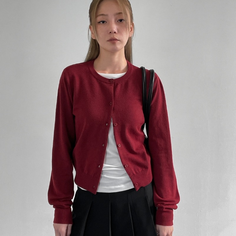 ブラックアップ [アーリーニット 10% /MADE] ソフトラウンドニットカーディガン