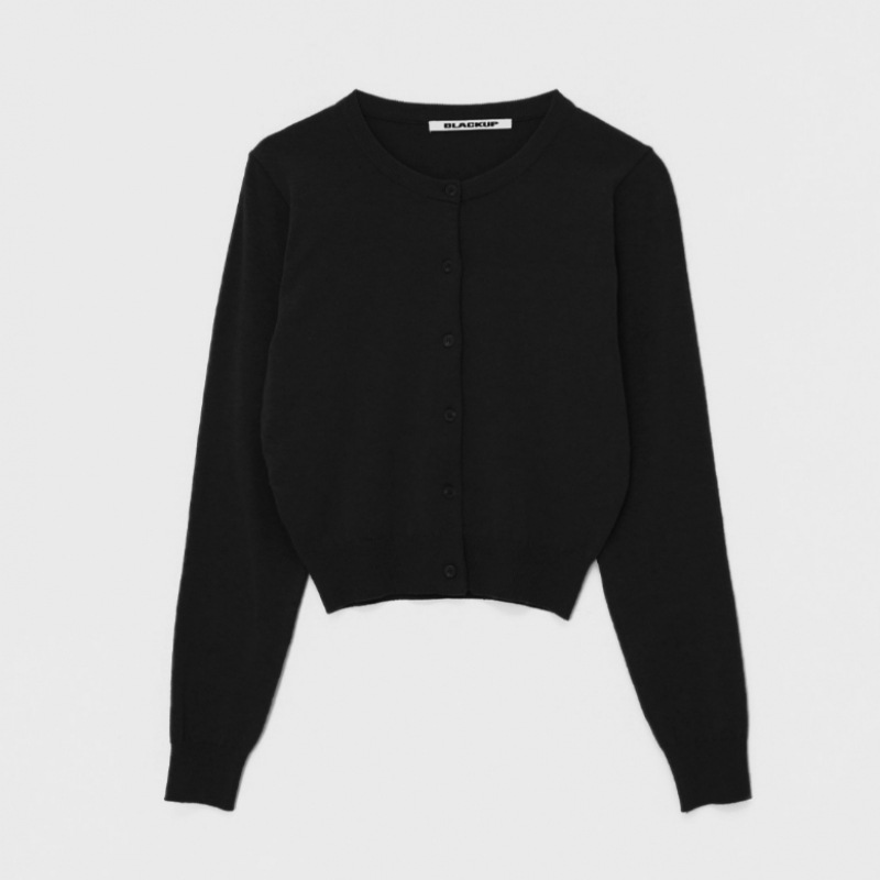 ブラックアップ [アーリーニット 10% /MADE] ソフトラウンドニットカーディガン