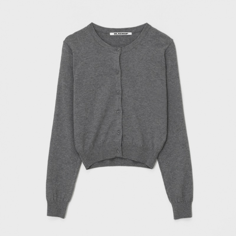 ブラックアップ [アーリーニット 10% /MADE] ソフトラウンドニットカーディガン