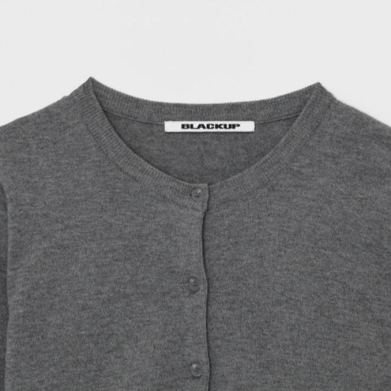 ブラックアップ [アーリーニット 10% /MADE] ソフトラウンドニットカーディガン