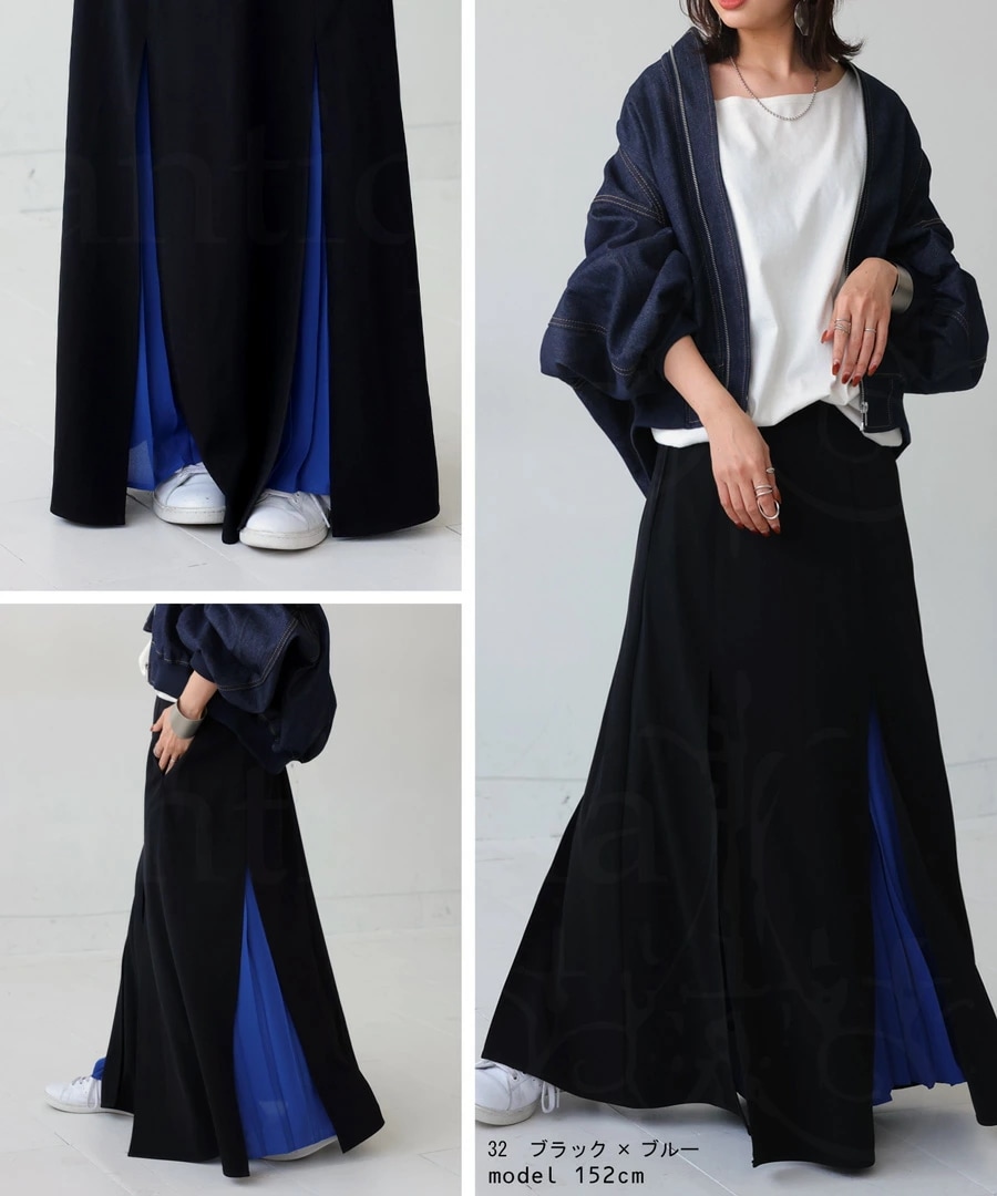 プリーツレイヤードスカート スカート レディース ・再再販メール便不可【248B】 プリーツレイヤードスカート スカート レディース ・再再販メール便不可【248B】