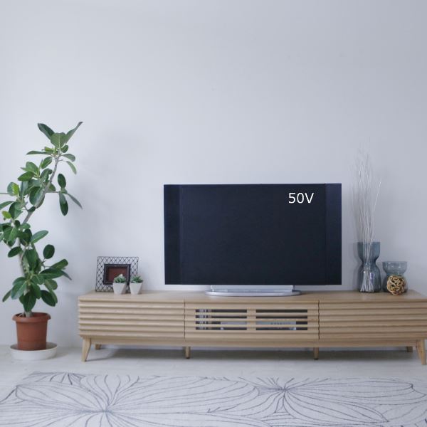 テレビ台 テレビボード 約幅203.5x奥行42.5x高さ38cm ナチュラル ルーバー 脚付き リビング ダイニング インテリア家具