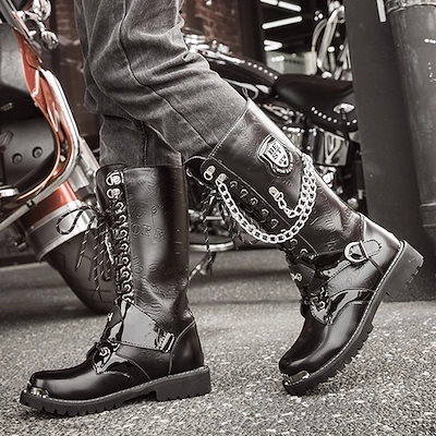 ミリタリー・コスプレに最適！茶色ロングブーツ ミリタリー・コスプレに最適！茶色ロングブーツ