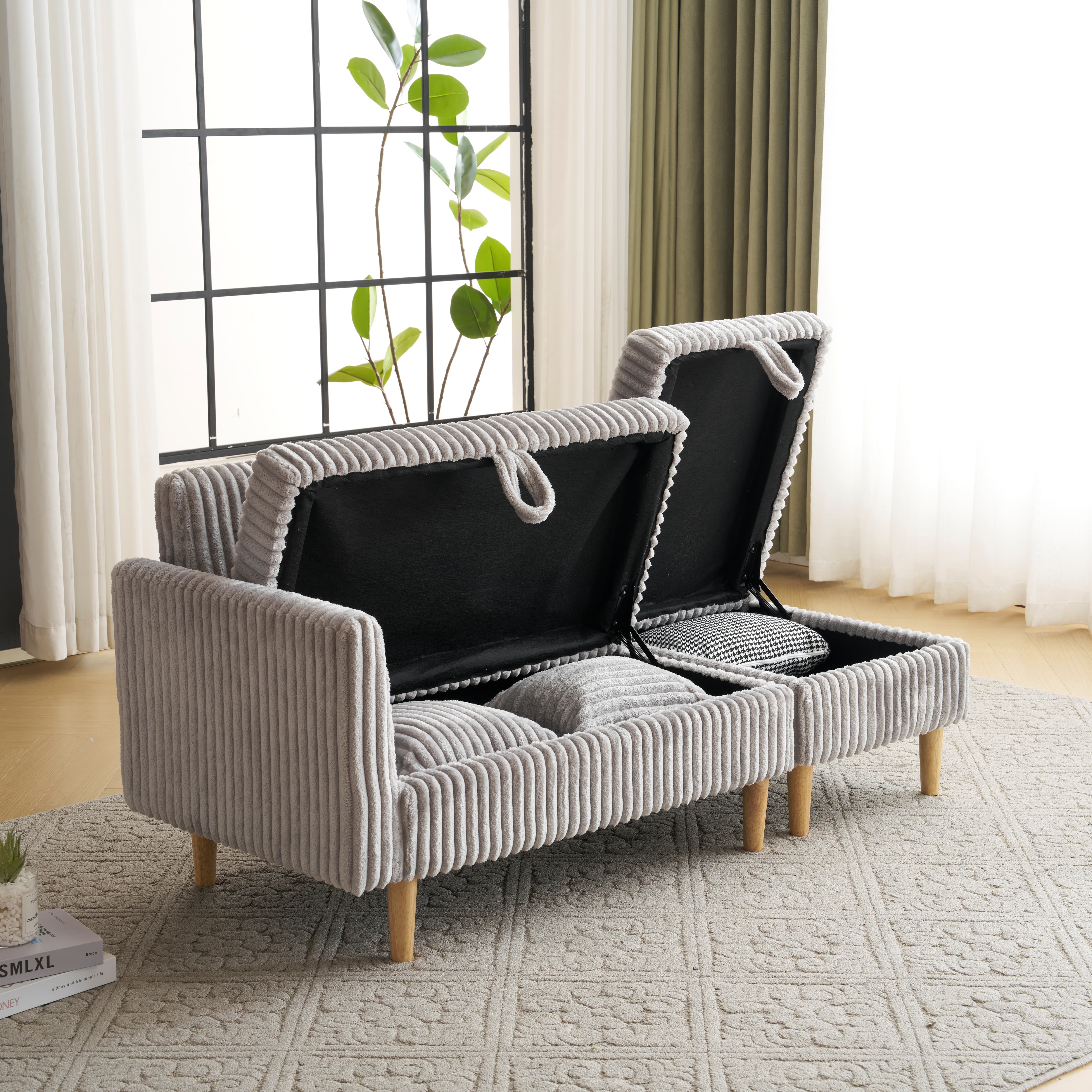 【保証付き】ソファカチン ソファー ソファーベッド 収納付き 3P 3人掛けソファ オードマン付き ふわふわ 可愛い外観 組み合わせソファ 肌にやさしい 冬用