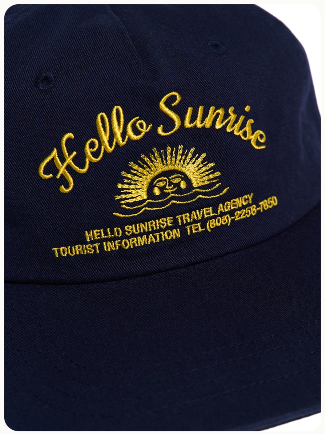 hello sunrise キャップ　ネイビー 別注】＜HELLO SUNRISE＞ロゴ キャップ