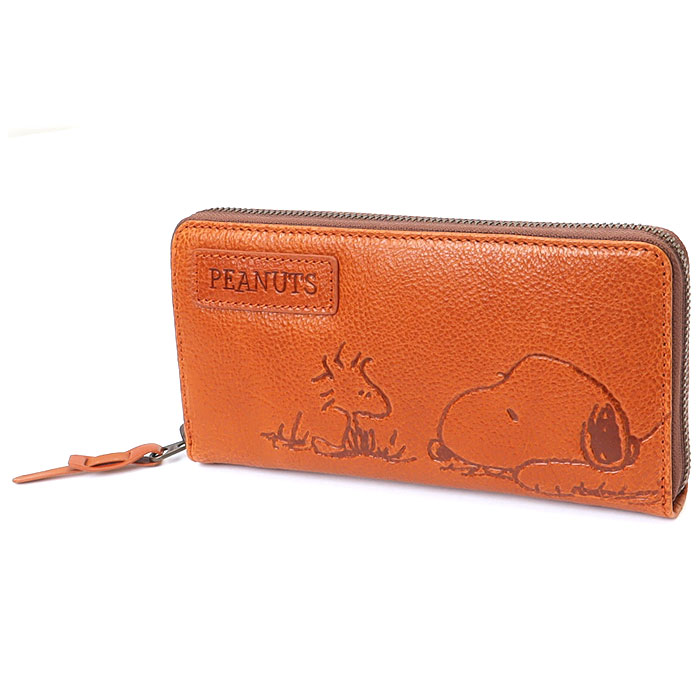 スヌーピー 財布 通販 PEANUTS FRIEND 長財布 ロングウォレット 長サイフ サイフ snoopy キャラクター グッズ 大人 向け レディース おしゃれ 本革 革 レザー ラウンドファス