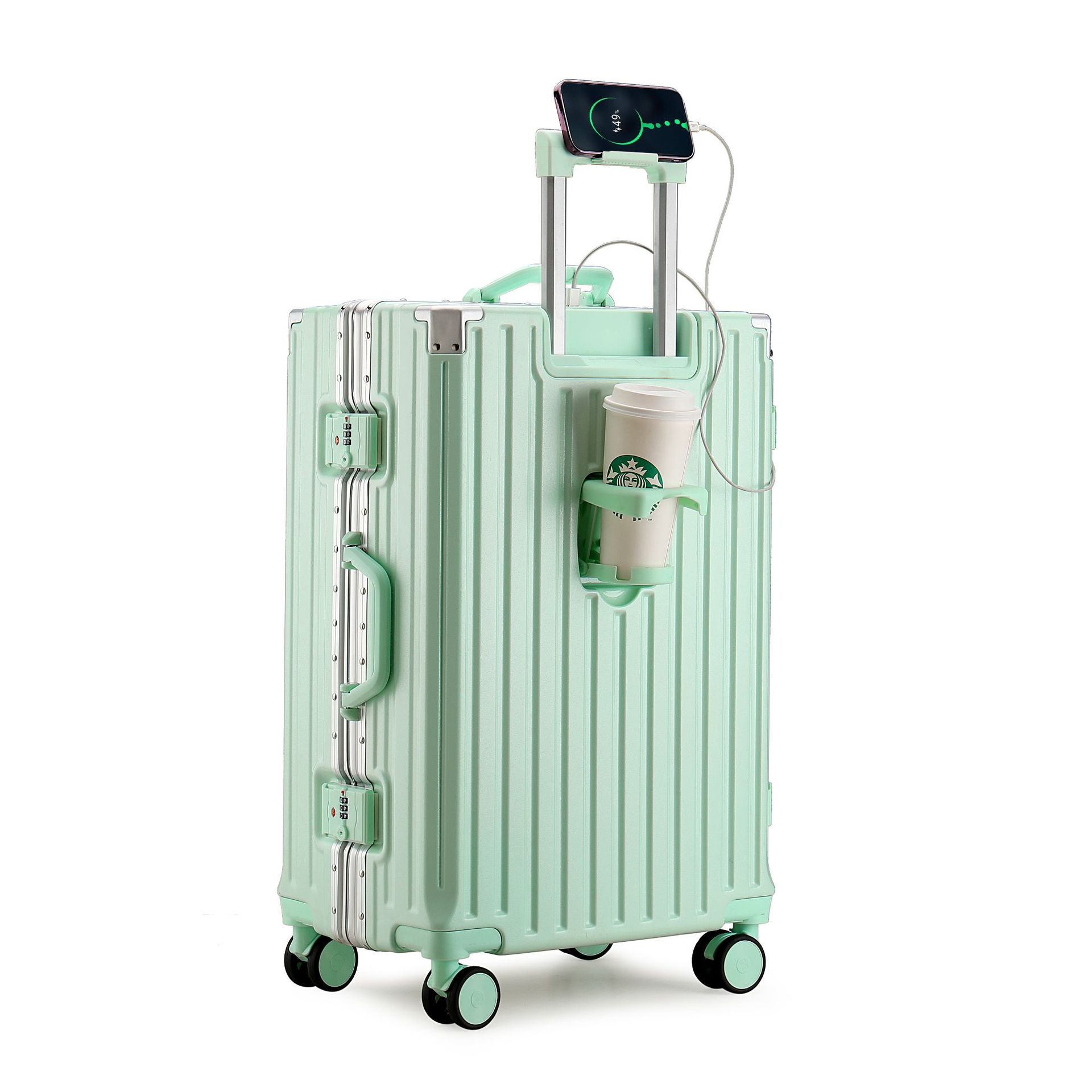 夏の新品【人気NO.1】スーツケース 機内持ち込み Sサイズ Mサイズ 2泊3日 キャリーケース usbポート付き カップホルダー フック付き 軽量 小型 静音 海外出張 修学旅行 おしゃれ