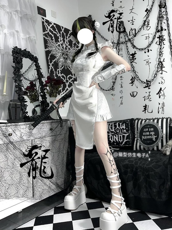 楽天市場】背開きタイプ チャイナドレス ロング【竜鳳凰柄（S、M、L、XL）・3カラー】☆メール便送料無料☆ハロウィン クリスマス パーティ コスプレ  コスチューム 二胡 衣装 レディース ワンピース フォーマル セクシー チャイナ チャイナ服 中華服 スリット 背中開き 
