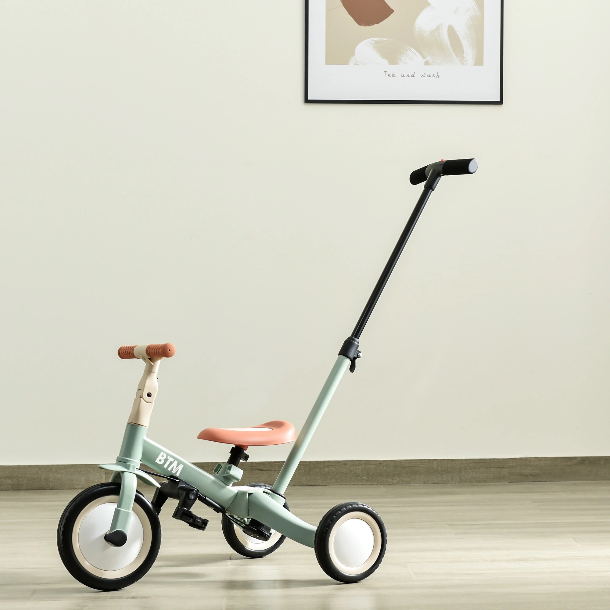 子供用三輪車 4in1　2WAY　押し棒付き ランニングバイク 1歳 2歳　自転車 おもちゃ 乗用玩具 幼児用 軽量 キッズバイク プレゼント おもちゃ MS212401JAA 三輪車 手押し棒付き3歳 4歳 5歳 子供用三輪車 7in1 キッズバイク