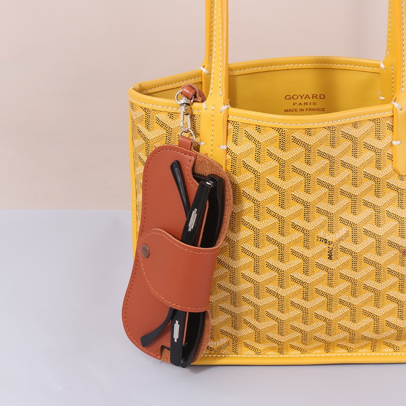 [1個購入で10個プレゼント]革の外出に便利な眼鏡収納袋保護カバー首掛けネックレスレディースロングセーターチェーンアクセサリーストラップサングラス