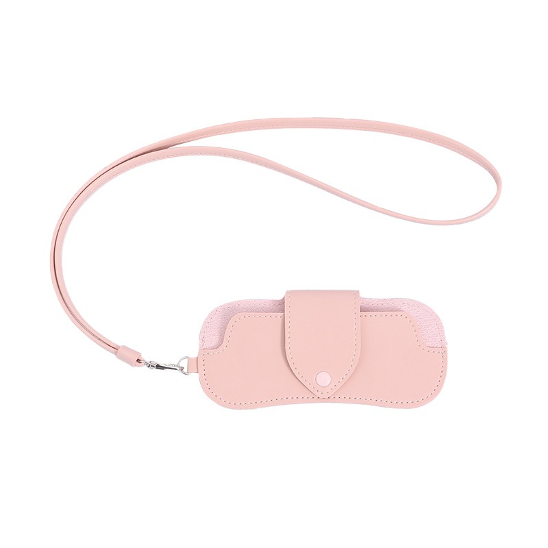 [1個購入で10個プレゼント]革の外出に便利な眼鏡収納袋保護カバー首掛けネックレスレディースロングセーターチェーンアクセサリーストラップサングラス