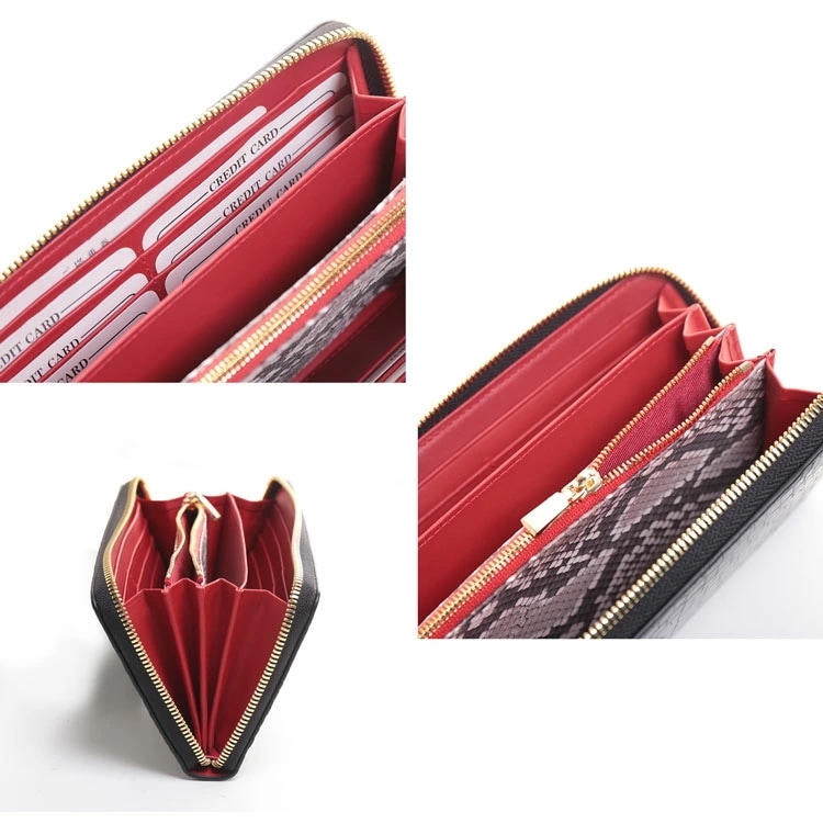 クロコダイルレザー長財布ラウンドファスナー本革