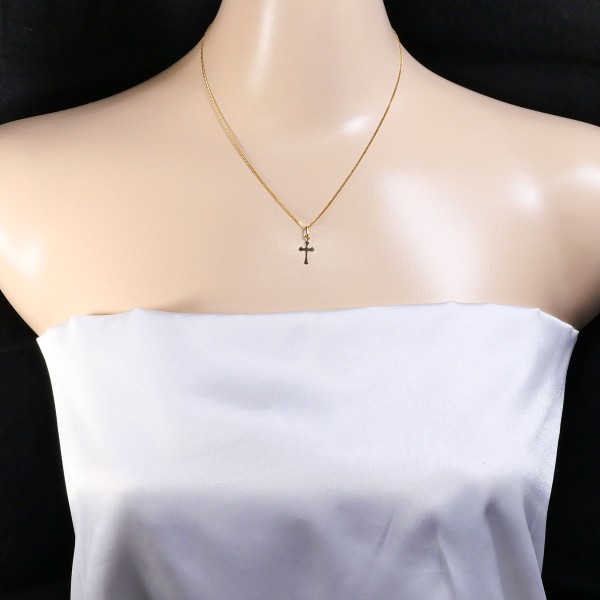 K18 18金 YG イエローゴールド ネックレス 総重量約1.8g 約40cm ジュエリー 中古