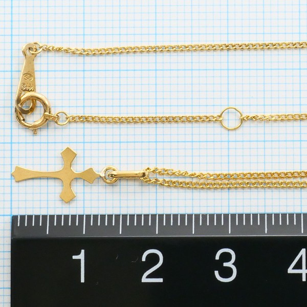 K18 18金 YG イエローゴールド ネックレス 総重量約1.8g 約40cm ジュエリー 中古