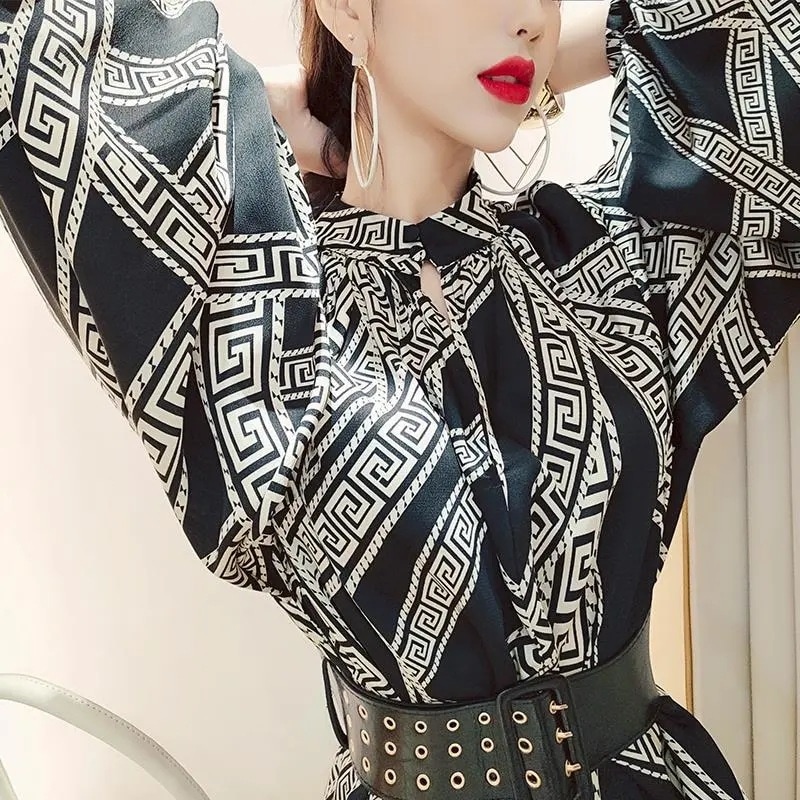 MZ342韓国 オシャレ花柄 ヴィンテージフレンチ 秋の新しいスタイル ロング 秋服