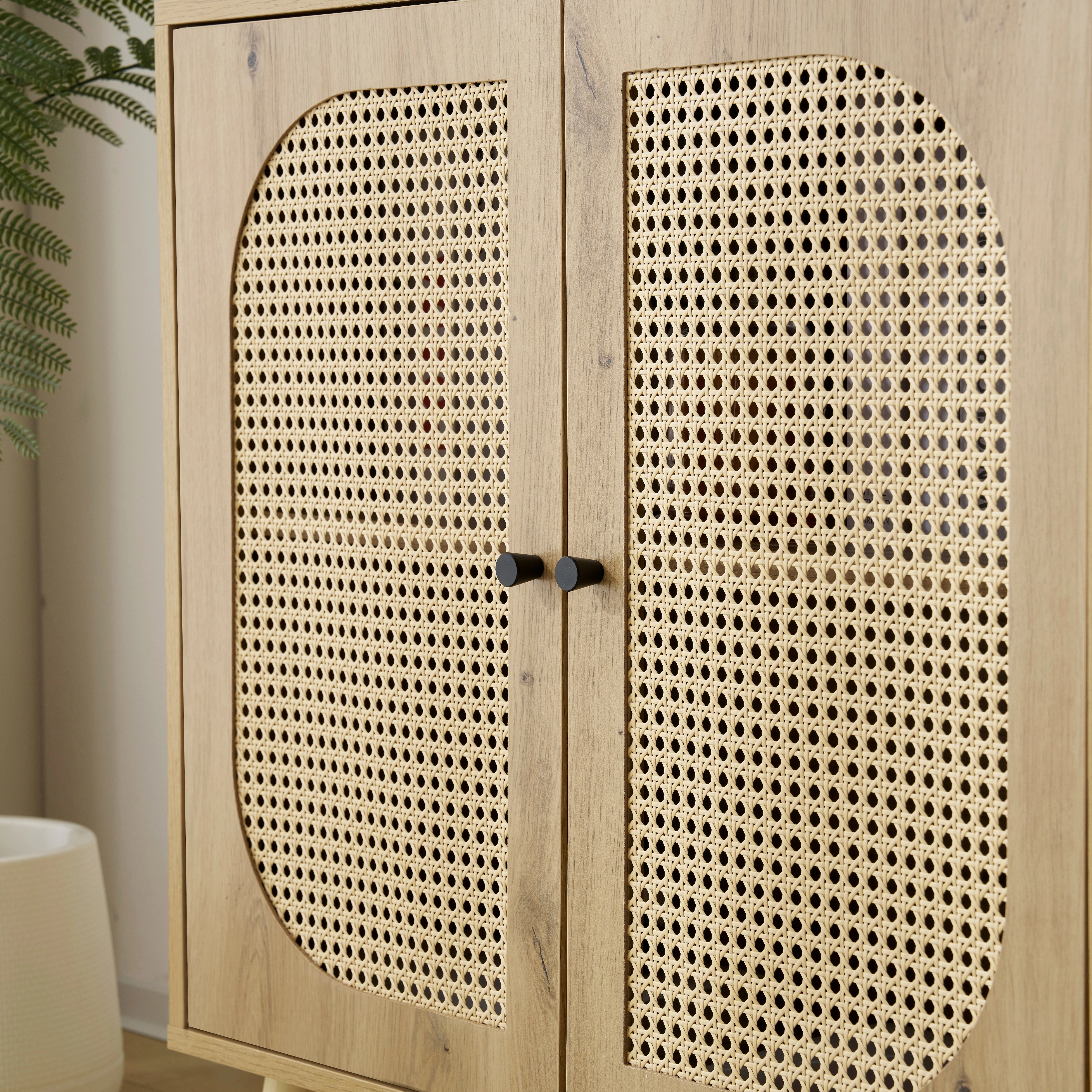 45キャビネット サイドボード チェストラタン調 ラタン風 引き出し付き 大容量 収納棚 リビング 収納 ローボード 収納チェスト2段 サイドボード 扉付き リビングボード 洋服 タンス 収納 箪笥