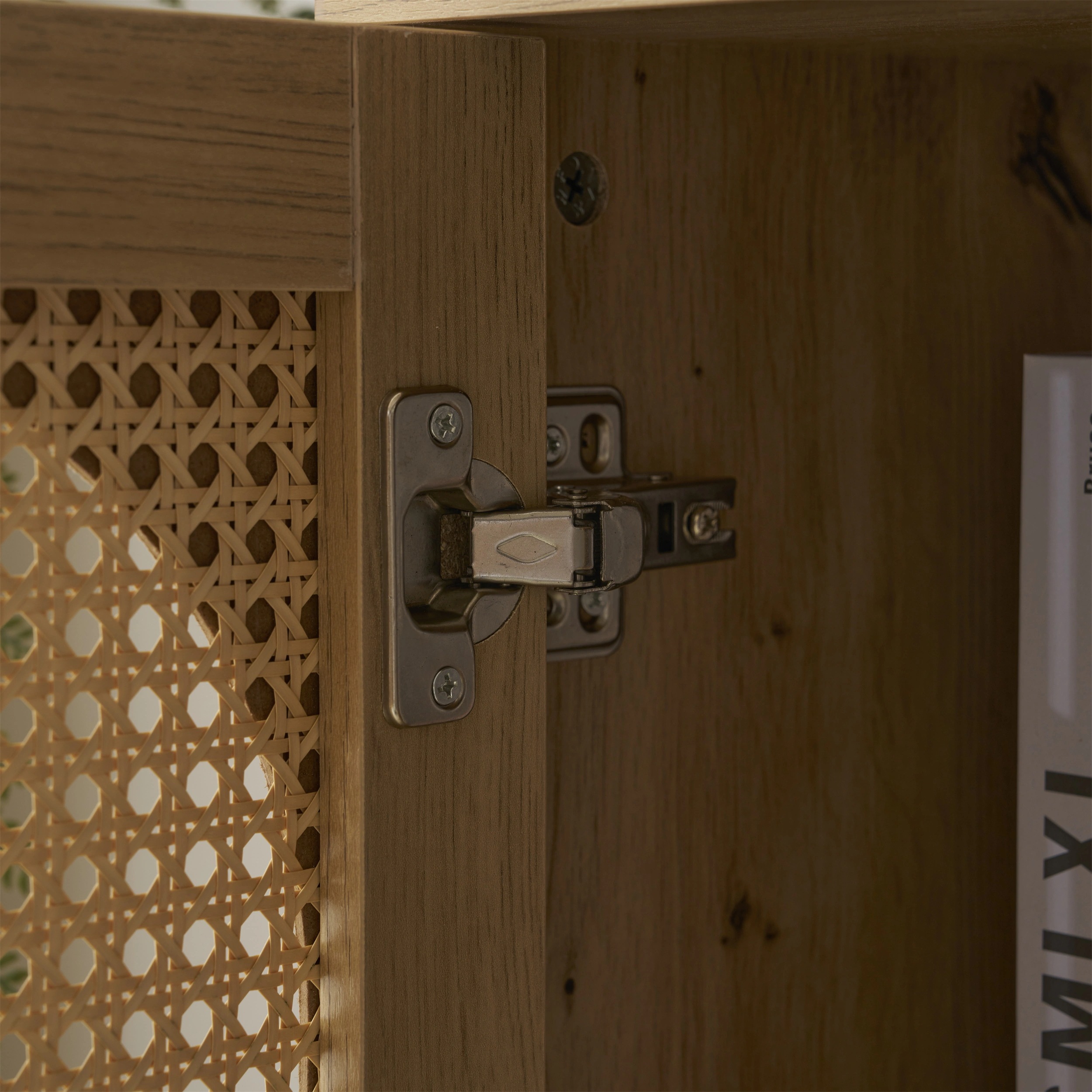 45キャビネット サイドボード チェストラタン調 ラタン風 引き出し付き 大容量 収納棚 リビング 収納 ローボード 収納チェスト2段 サイドボード 扉付き リビングボード 洋服 タンス 収納 箪笥