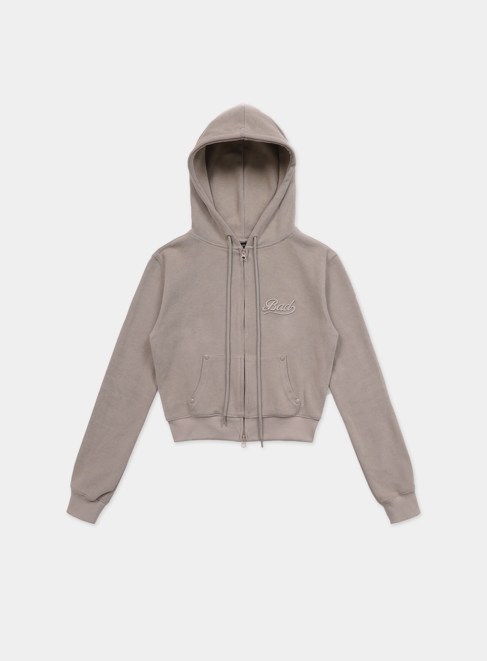 BADBLOOD】 BEYOND SOFT ZIP-UP HOODIE : TOBACCO