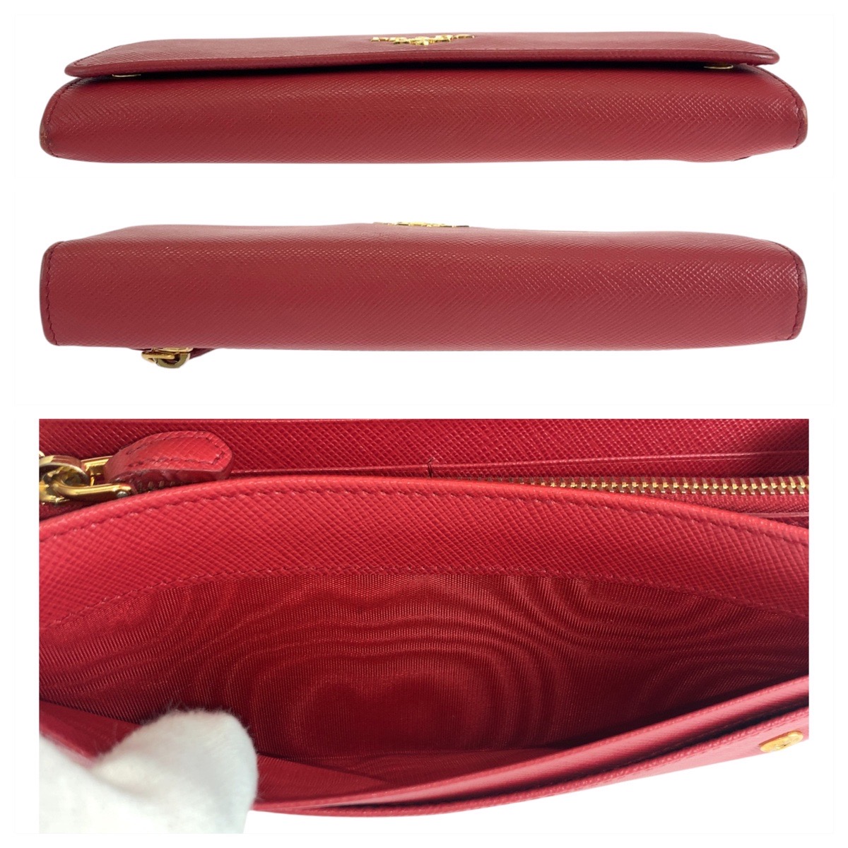 美品 サフィアーノ ロゴ パスケース付き レッド ゴールド金具 レザー 長財布 ロングウォレット レディース 504466 美品 サフィアーノ ロゴ パスケース付き レッド ゴールド金具 レザー 長財布 ロングウォレット レディース 504466