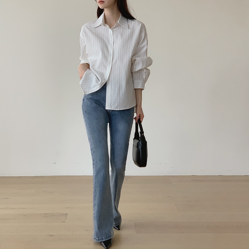 [tje0497]韓国韓国ファッションブーツカットパンツ