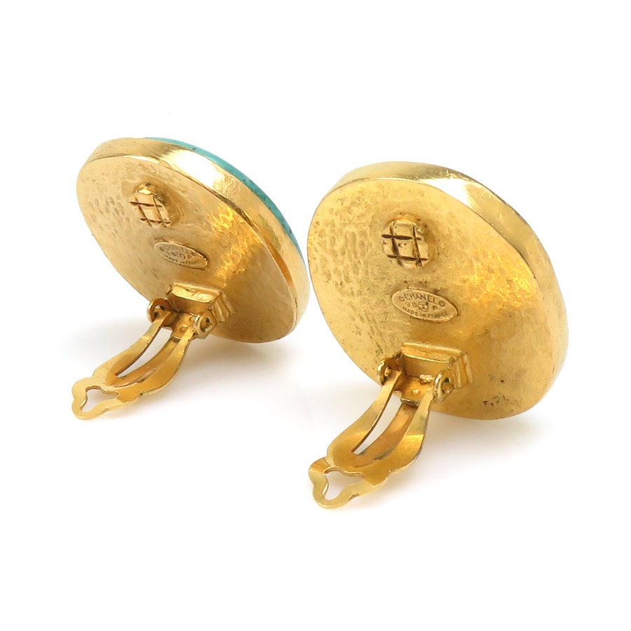 シャネル CHANEL イヤリング ココマーク メタル/ストーン ゴールド/ターコイズブルー レディース e60804i シャネル CHANEL イヤリング ココマーク メタル/ストーン ゴールド/ターコイズブルー レディース e60804i