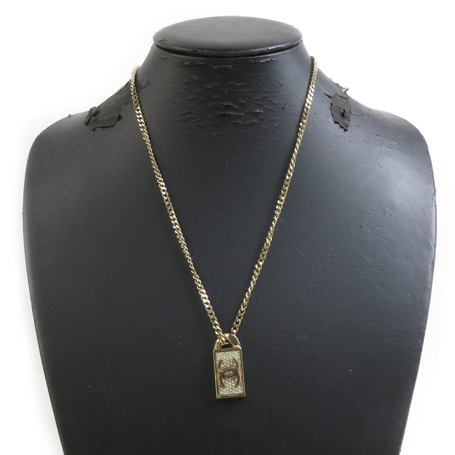 シャネル CHANEL ネックレス ココマーク メタル/ラインストーン ゴールド/シルバー レディース e60818i シャネル CHANEL ネックレス ココマーク メタル/ラインストーン ゴールド/シルバー レディース e60818i