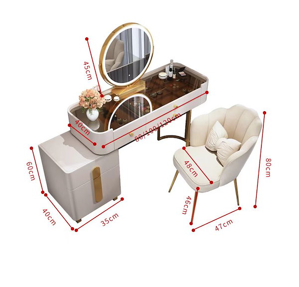 北欧風  ピンク80cmオシャレドレッサーレザー調 大理石天板 LEDミラー 北欧風 ピンク80cmオシャレドレッサーレザー調 大理石天板 LEDミラー