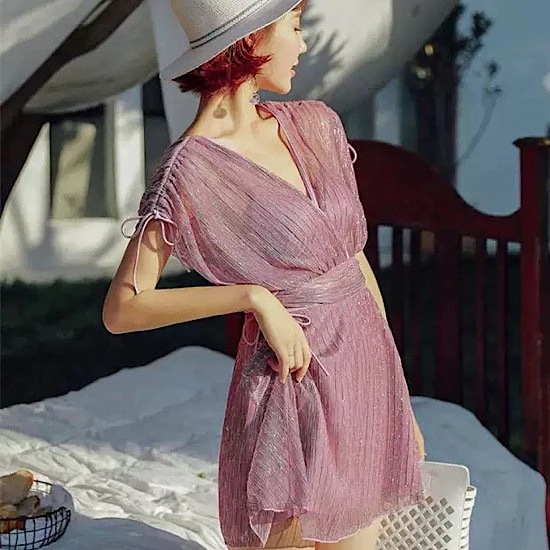 水着 ワンピース水着 フレア シャーリング 体型カバー レディース 夏 海 ビーチ リゾート 水着 ワンピース水着 フレア シャーリング 体型カバー レディース 夏 海 ビーチ リゾート