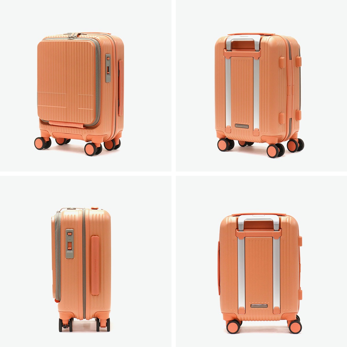 正規品2年保証 スーツケース 機内持ち込み フロントオープン 軽量 Sサイズ 小さめ 静音 TSAロック ストッパー付き Extreme Journey 21L Coin-Locker INV30