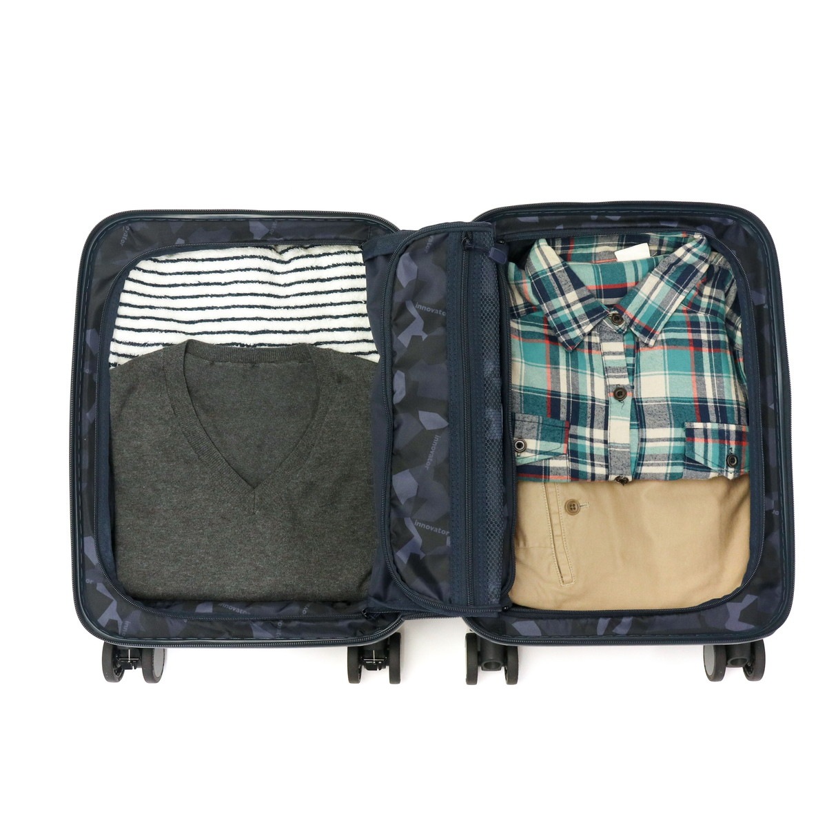 正規品2年保証 スーツケース 機内持ち込み フロントオープン 軽量 Sサイズ 小さめ 静音 TSAロック ストッパー付き Extreme Journey 21L Coin-Locker INV30