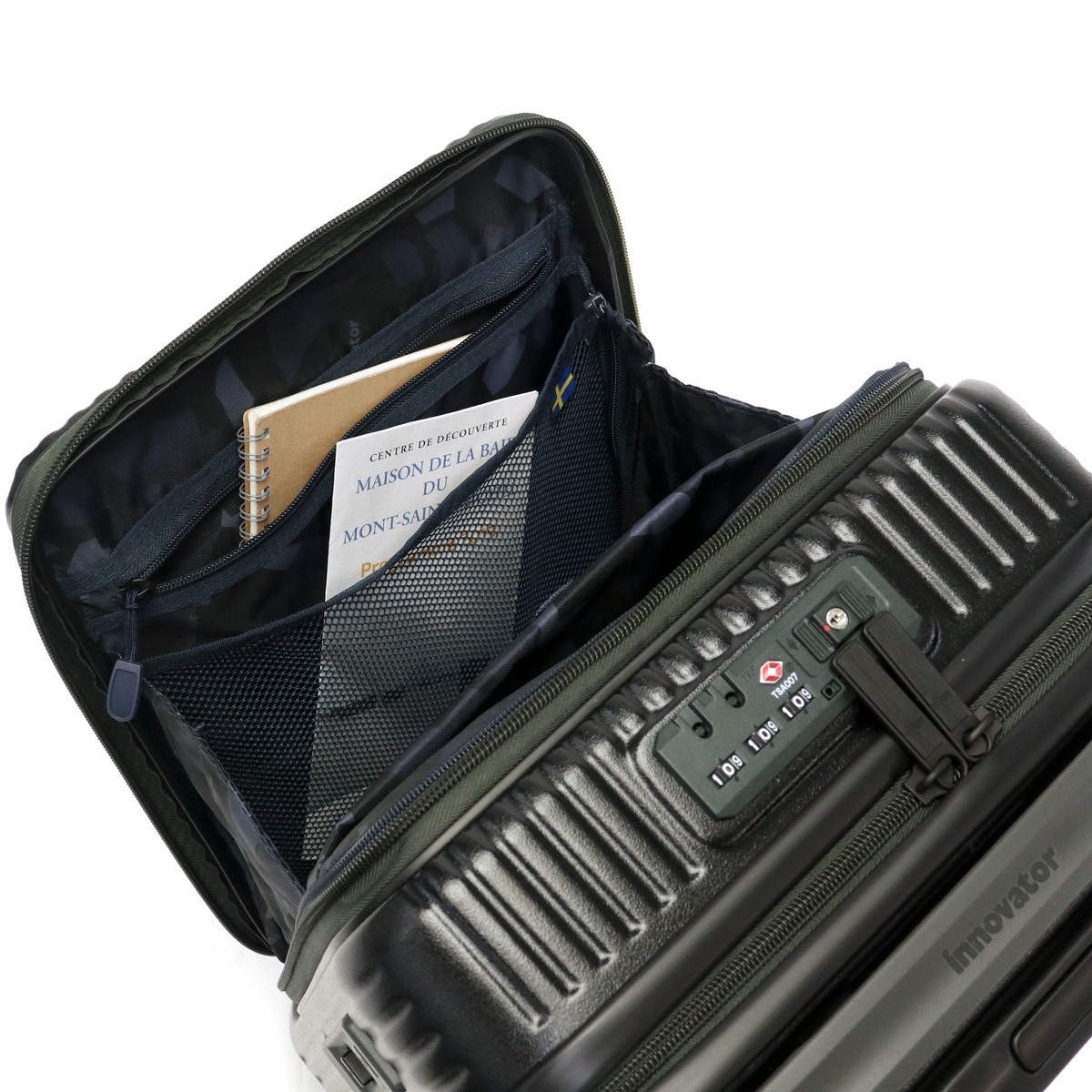 正規品2年保証 スーツケース 機内持ち込み フロントオープン 軽量 Sサイズ 小さめ 静音 TSAロック ストッパー付き Extreme Journey 21L Coin-Locker INV30