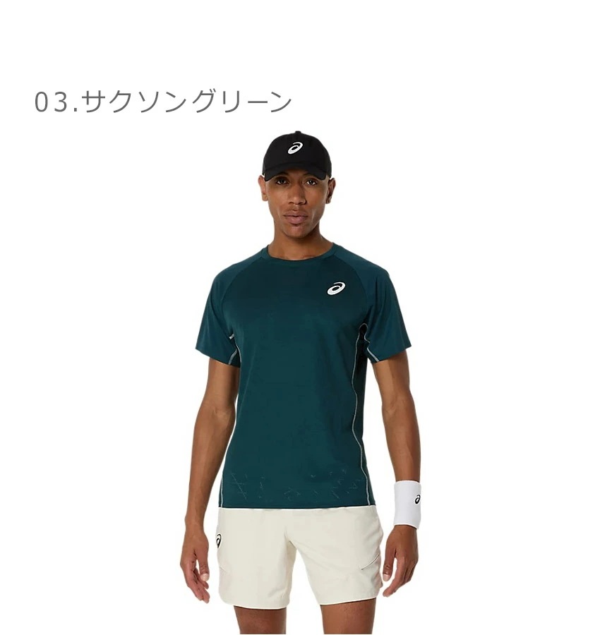 ACTIBREEZE半袖Tシャツ 2041A320 メンズ テニス ウェア ロゴ スポーツウェア トレーニング 吸湿速乾 軽量 通気性 アクティブ 運動着 クール シンプル サステナブル