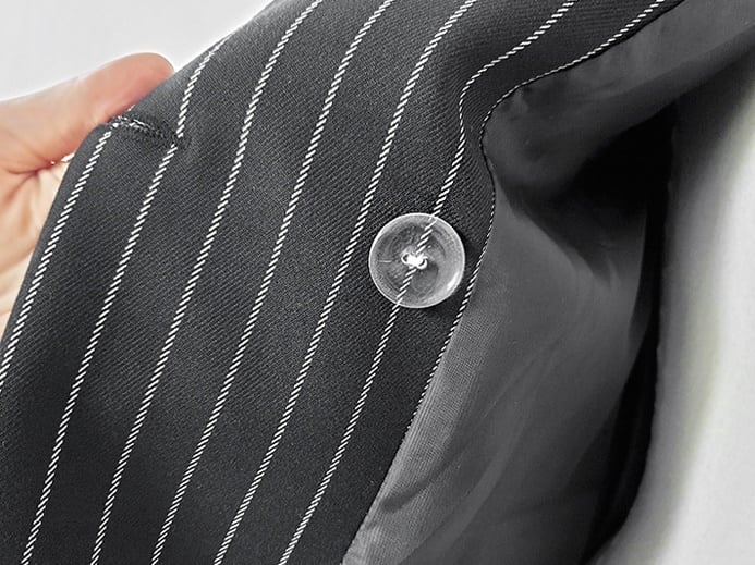 セットアップ スーツ パンツ ボトムス ジャケット ダブルブレスト ストライプ アシンメトリー 長袖 ロング アンクル丈 センタープレス ハイウエスト スキニー 襟付き Vネック レトロ lsu000