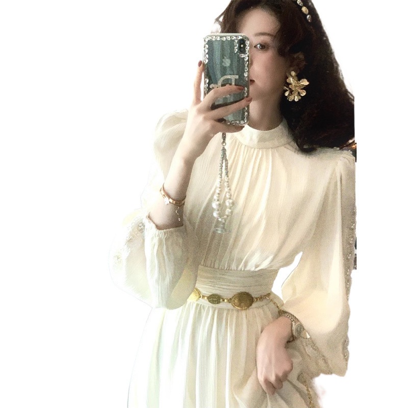 デートデイプラチナ妖精フレンチ気質ロングドレスハイエンド優しい休日ロングドレス デートデイプラチナ妖精フレンチ気質ロングドレスハイエンド優しい休日ロングドレス