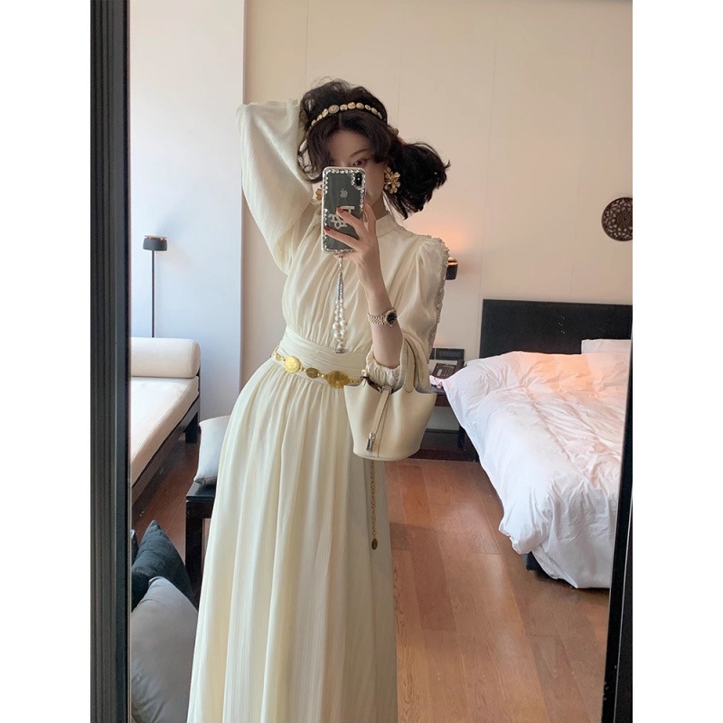 デートデイプラチナ妖精フレンチ気質ロングドレスハイエンド優しい休日ロングドレス デートデイプラチナ妖精フレンチ気質ロングドレスハイエンド優しい休日ロングドレス