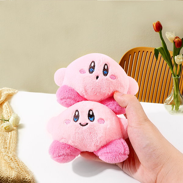 Qoo10] かわいい月目 ピンクのぬいぐるみキーホル