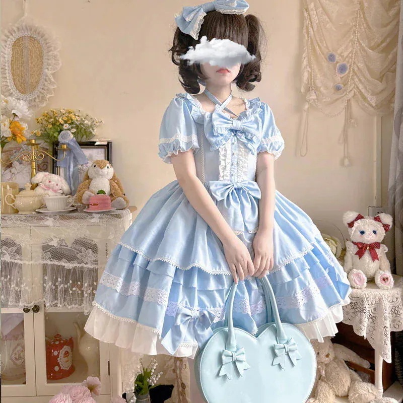 コスプレ レディース現品デザインロリータ洋装半袖OPワンピース夏服 ドレス 韓国ファッション ハロウイン コスチューム コスプレ レディース現品デザインロリータ洋装半袖OPワンピース夏服 ドレス 韓国ファッション ハロウイン コスチューム