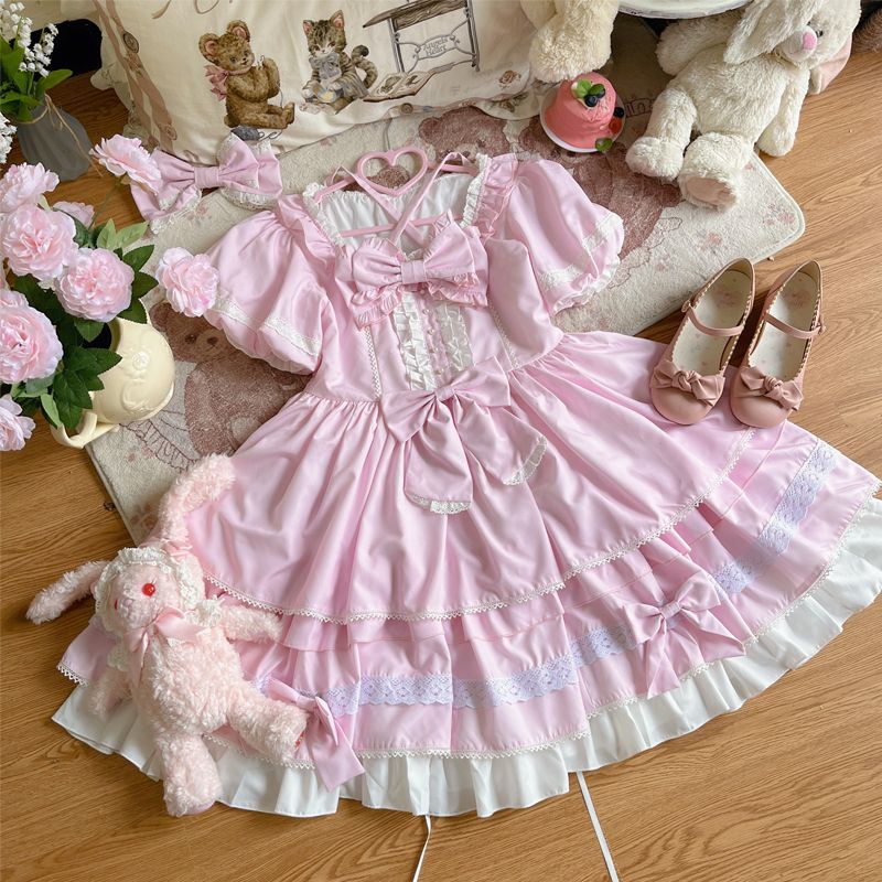 コスプレ レディース現品デザインロリータ洋装半袖OPワンピース夏服 ドレス 韓国ファッション ハロウイン コスチューム コスプレ レディース現品デザインロリータ洋装半袖OPワンピース夏服 ドレス 韓国ファッション ハロウイン コスチューム