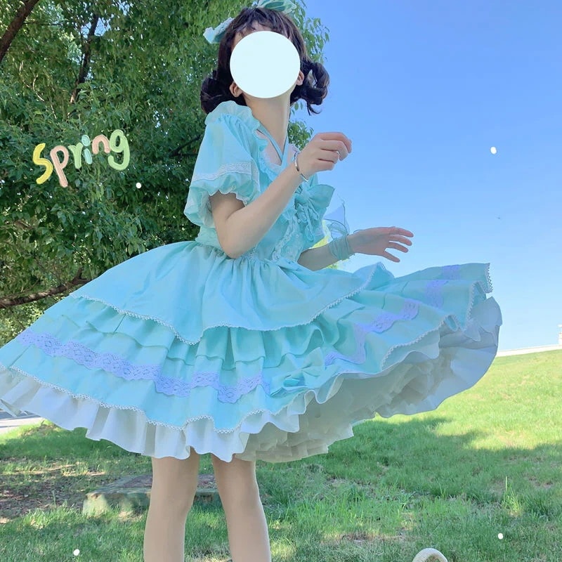 コスプレ レディース現品デザインロリータ洋装半袖OPワンピース夏服 ドレス 韓国ファッション ハロウイン コスチューム コスプレ レディース現品デザインロリータ洋装半袖OPワンピース夏服 ドレス 韓国ファッション ハロウイン コスチューム